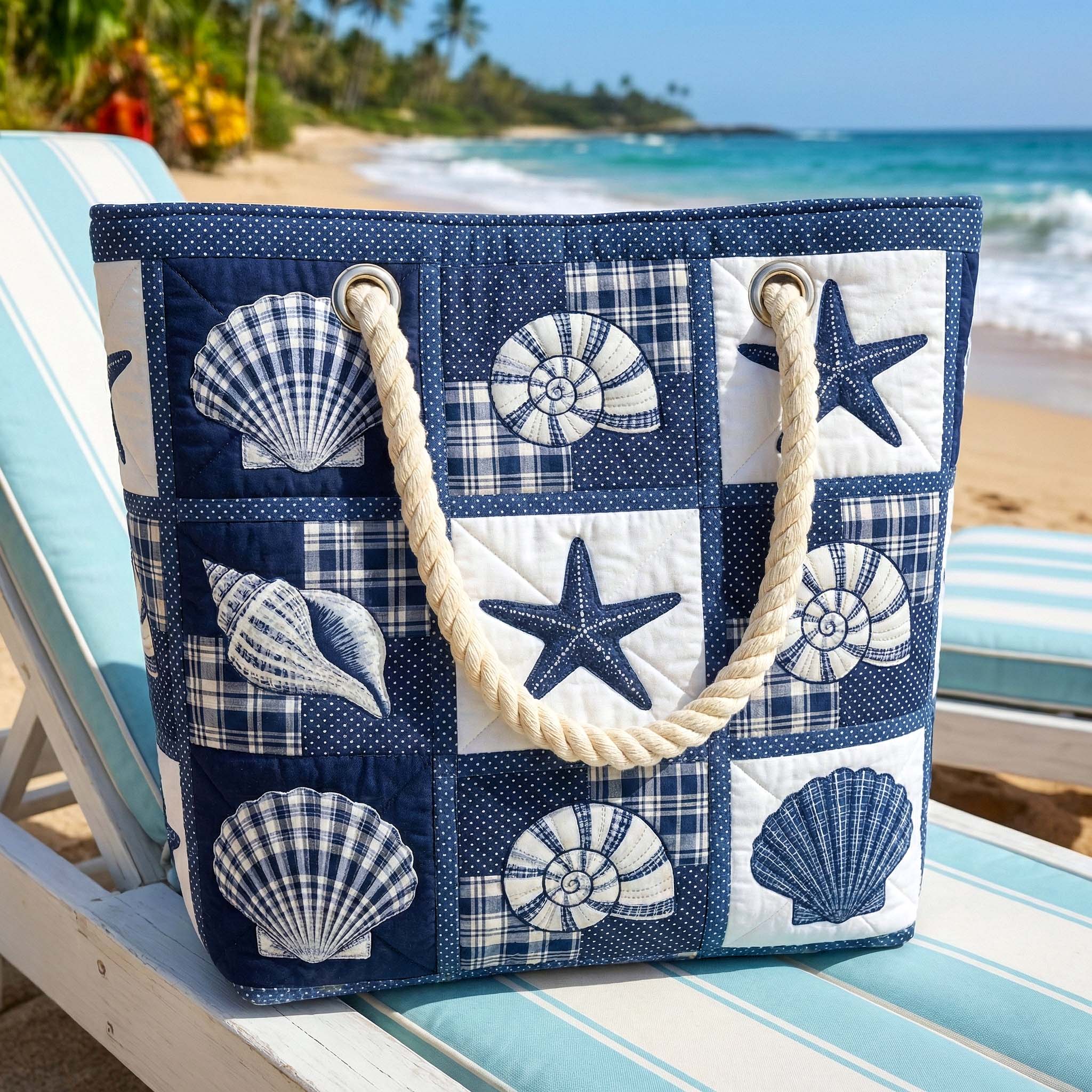 Handcrafted Beach Bag | Shell Serenity