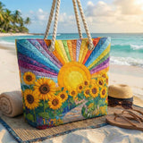 Handcrafted Beach Bag | Rainbow Sun
